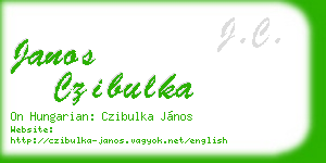 janos czibulka business card