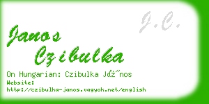 janos czibulka business card